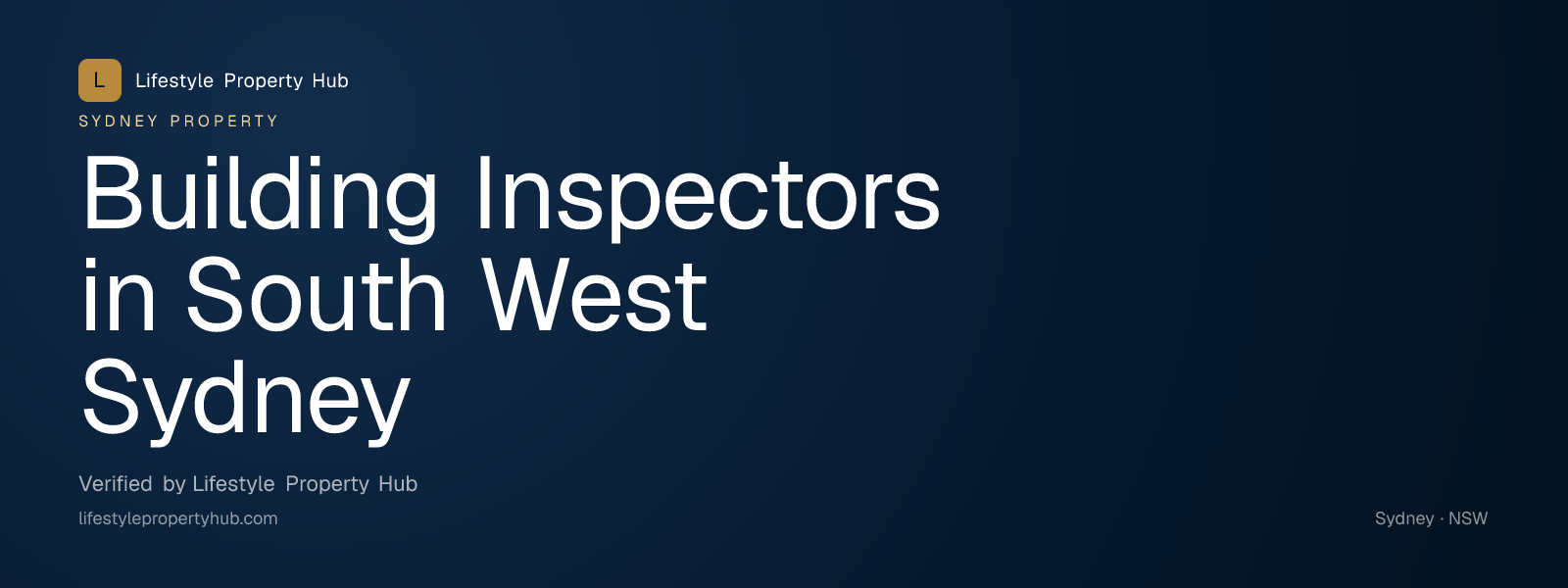 building inspectors south west sydney sydney