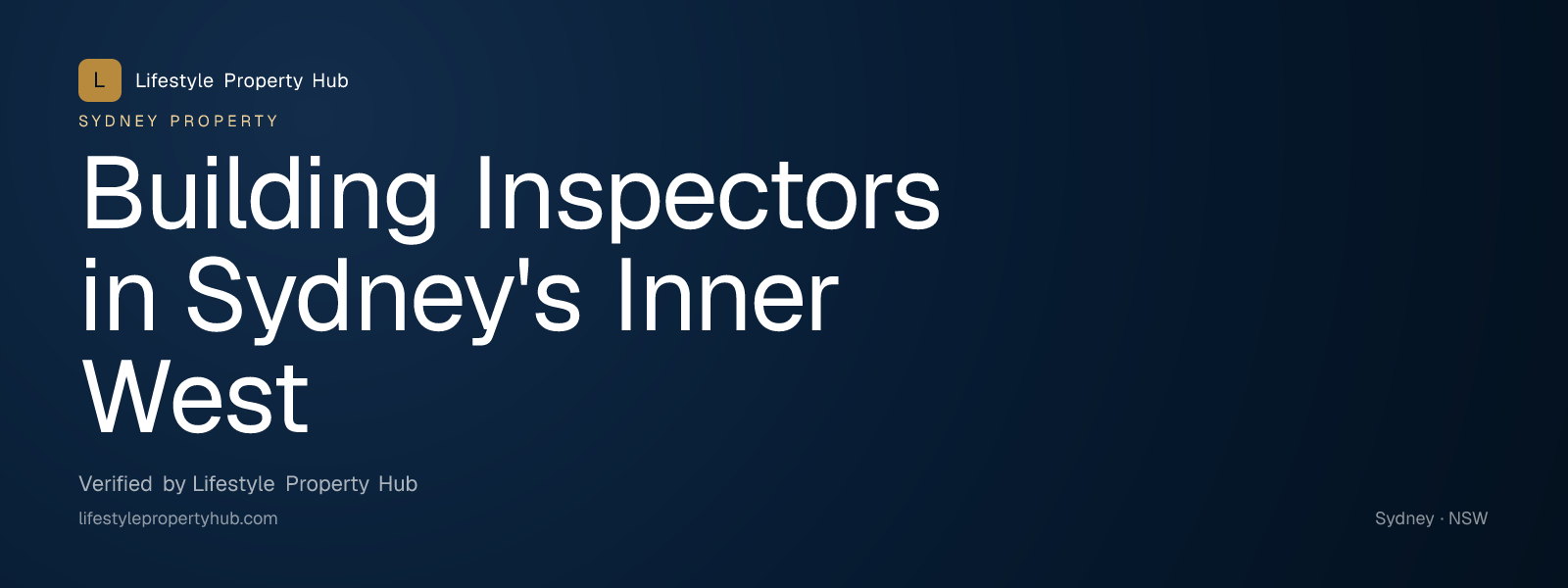 building inspectors inner west sydney