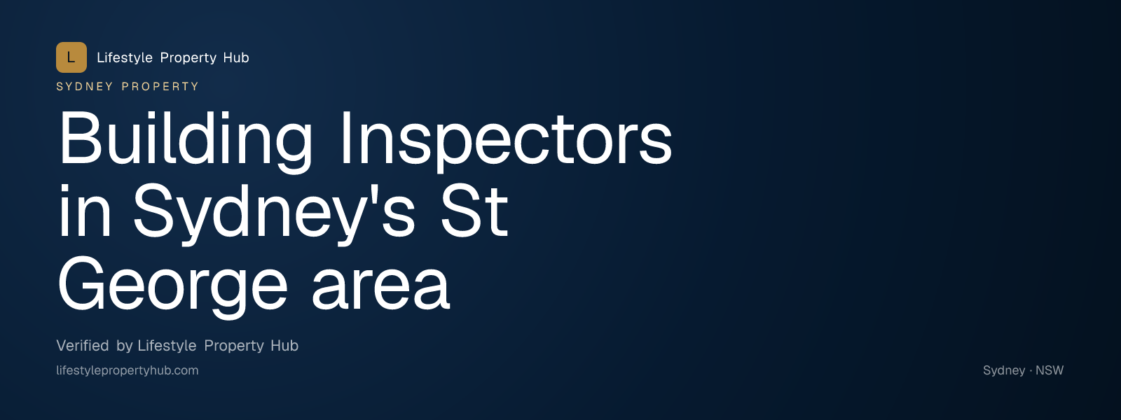 building inspectors st george sydney