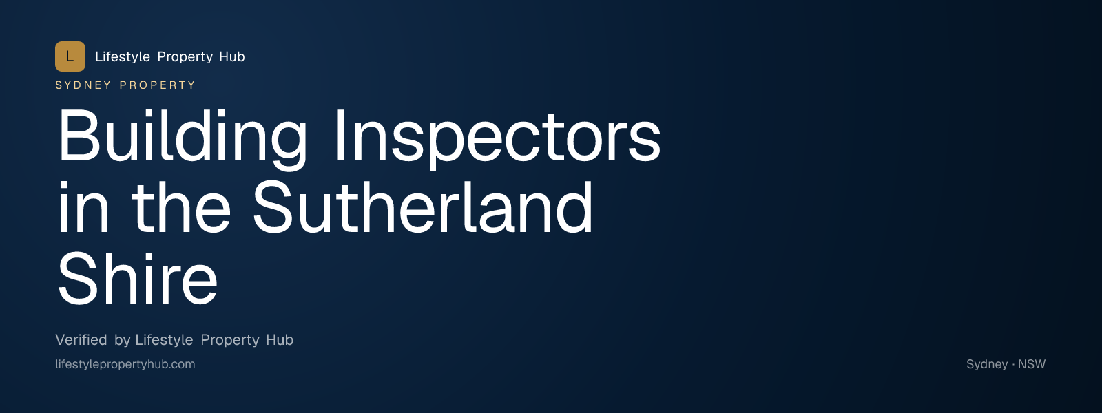 building inspectors sutherland shire sydney