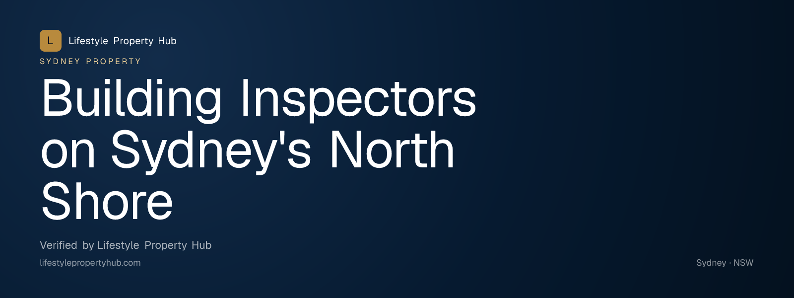 building inspectors north shore sydney