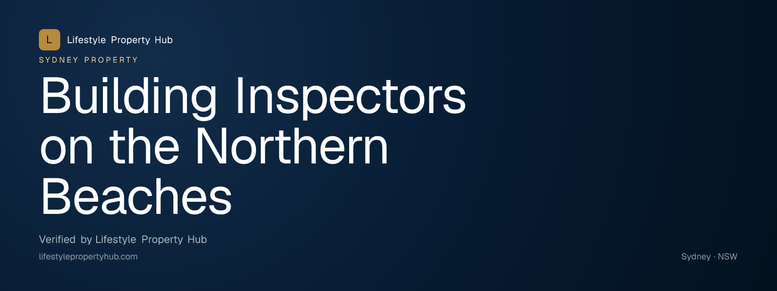 building inspectors northern beaches sydney