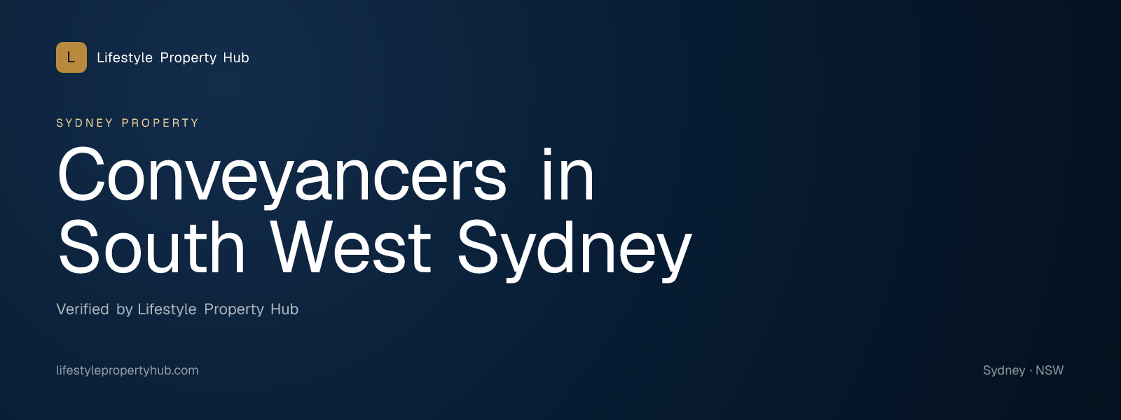 conveyancers south west sydney sydney