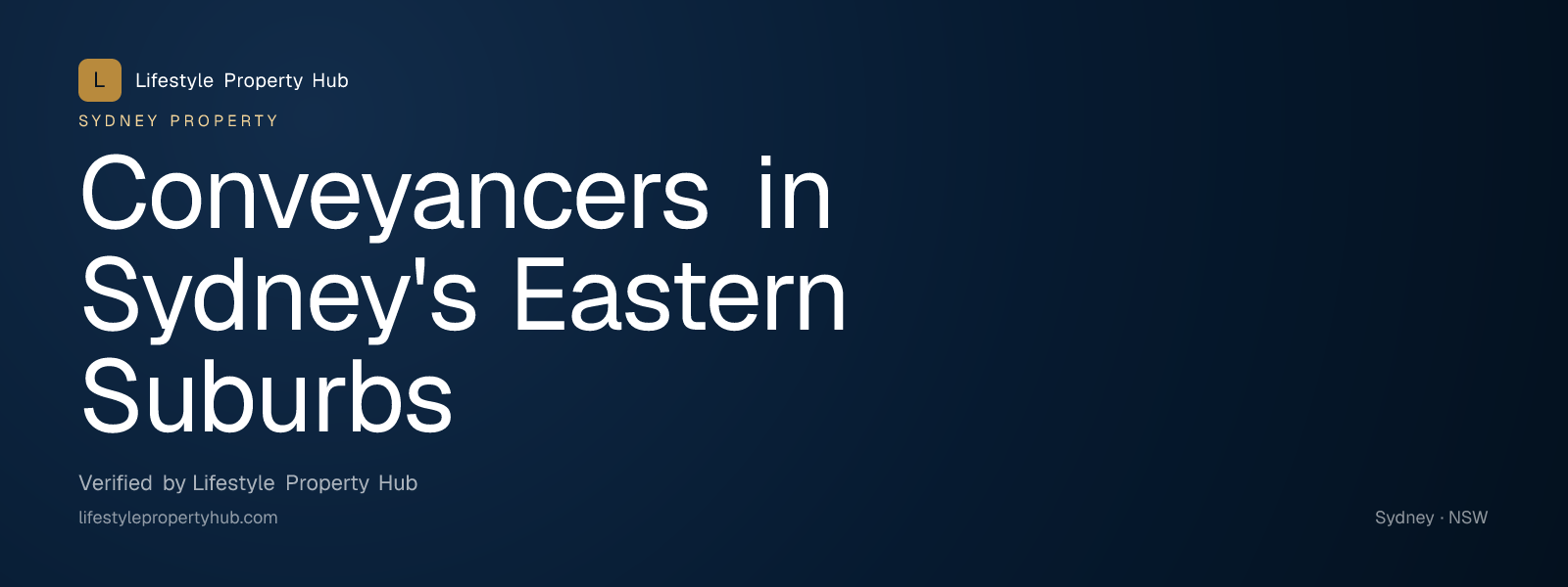 conveyancers eastern suburbs sydney