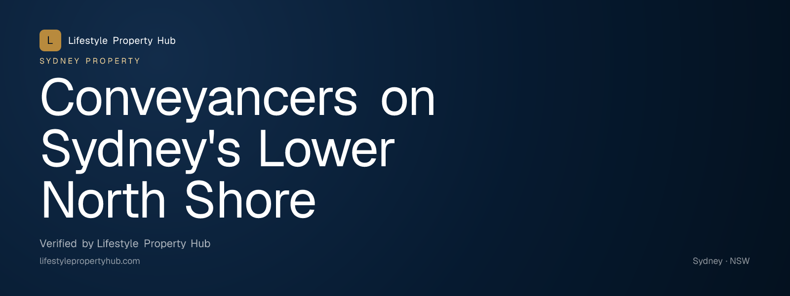 conveyancers lower north shore sydney