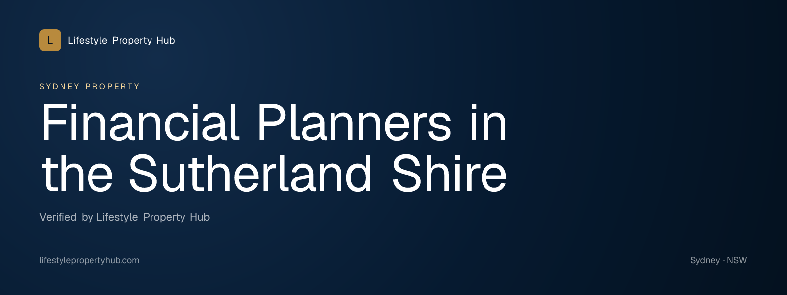 financial planners sutherland shire sydney