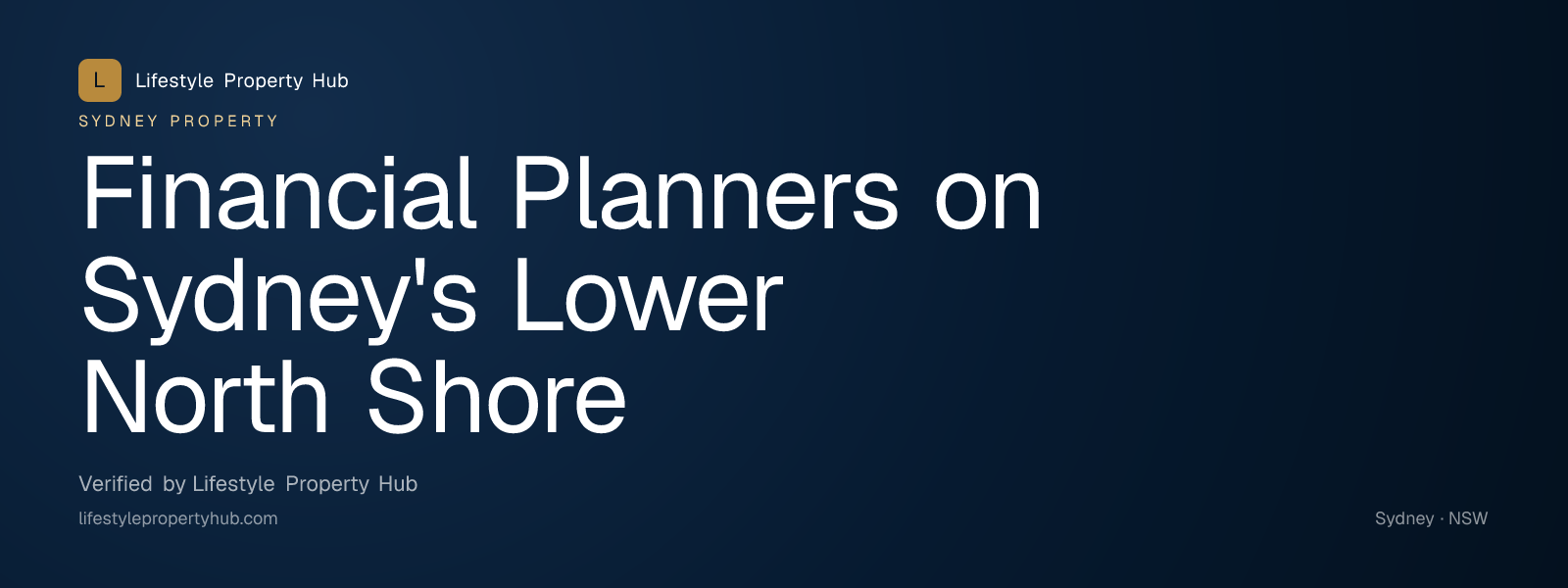 financial planners lower north shore sydney