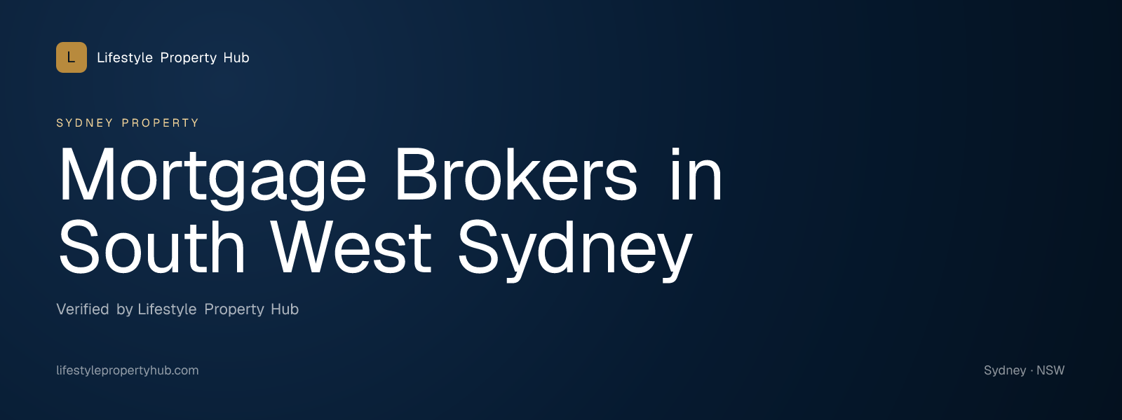 mortgage brokers south west sydney sydney