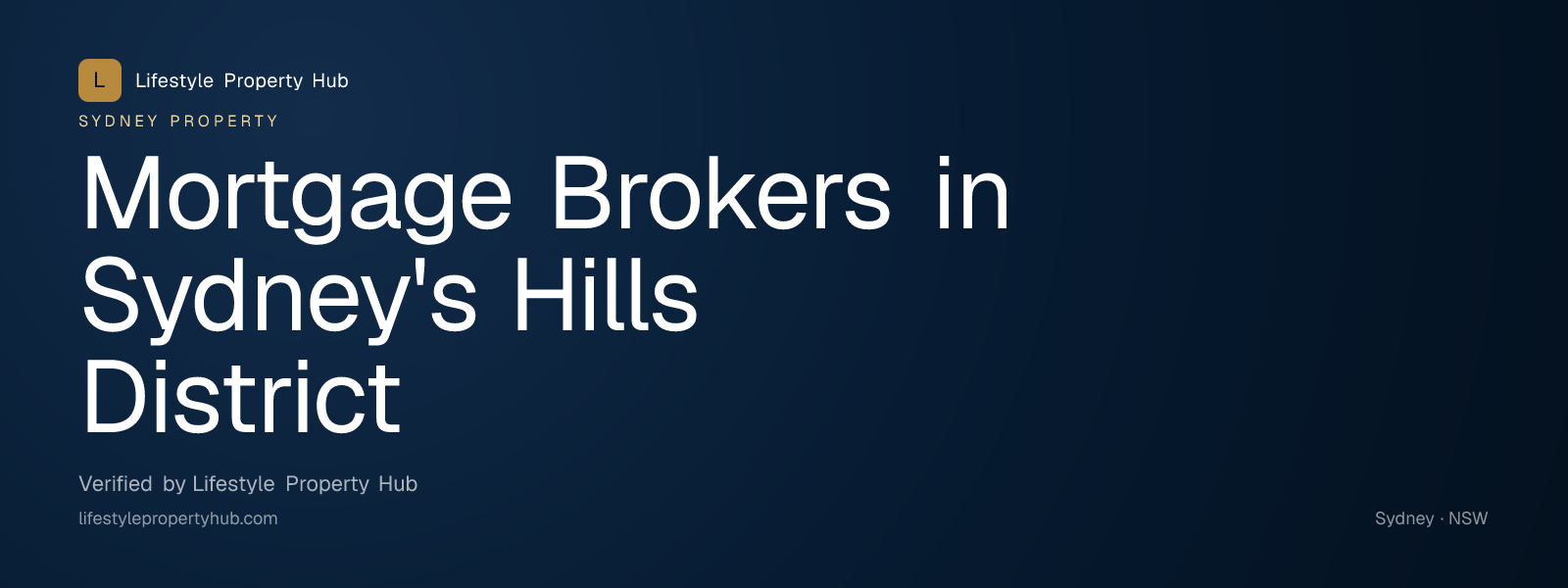 mortgage brokers hills district sydney