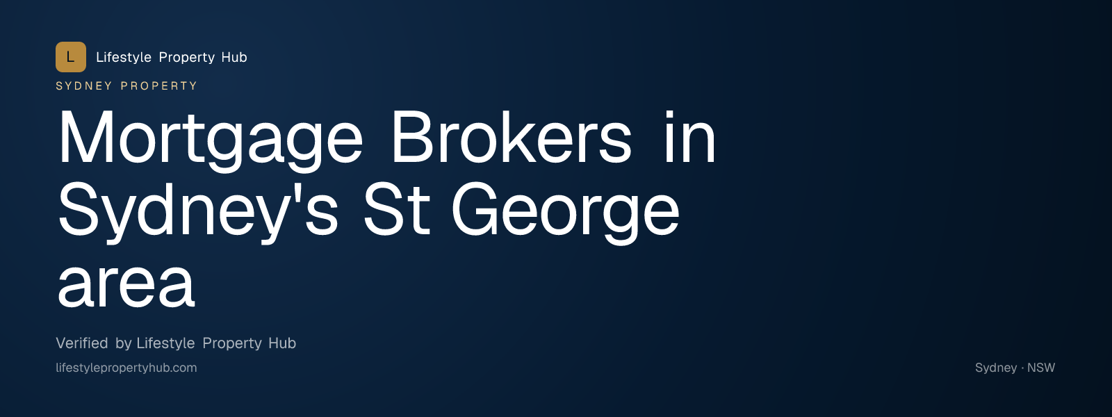 mortgage brokers st george sydney