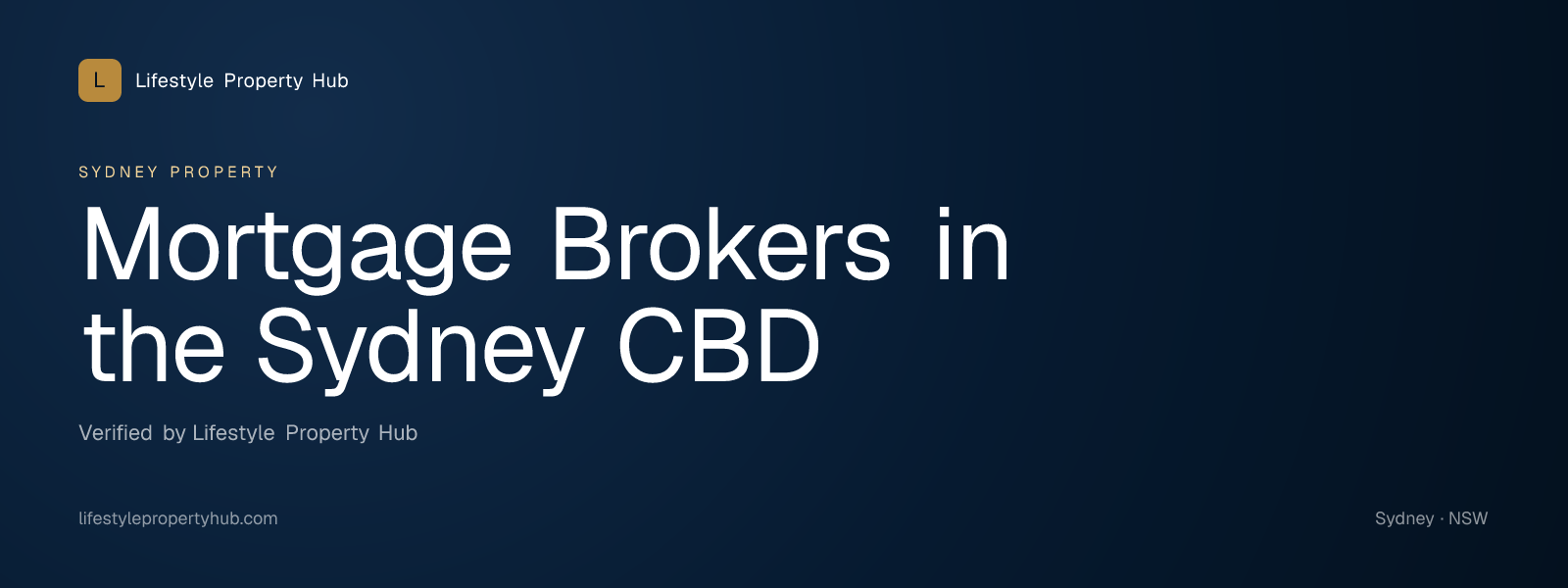 mortgage brokers sydney cbd sydney