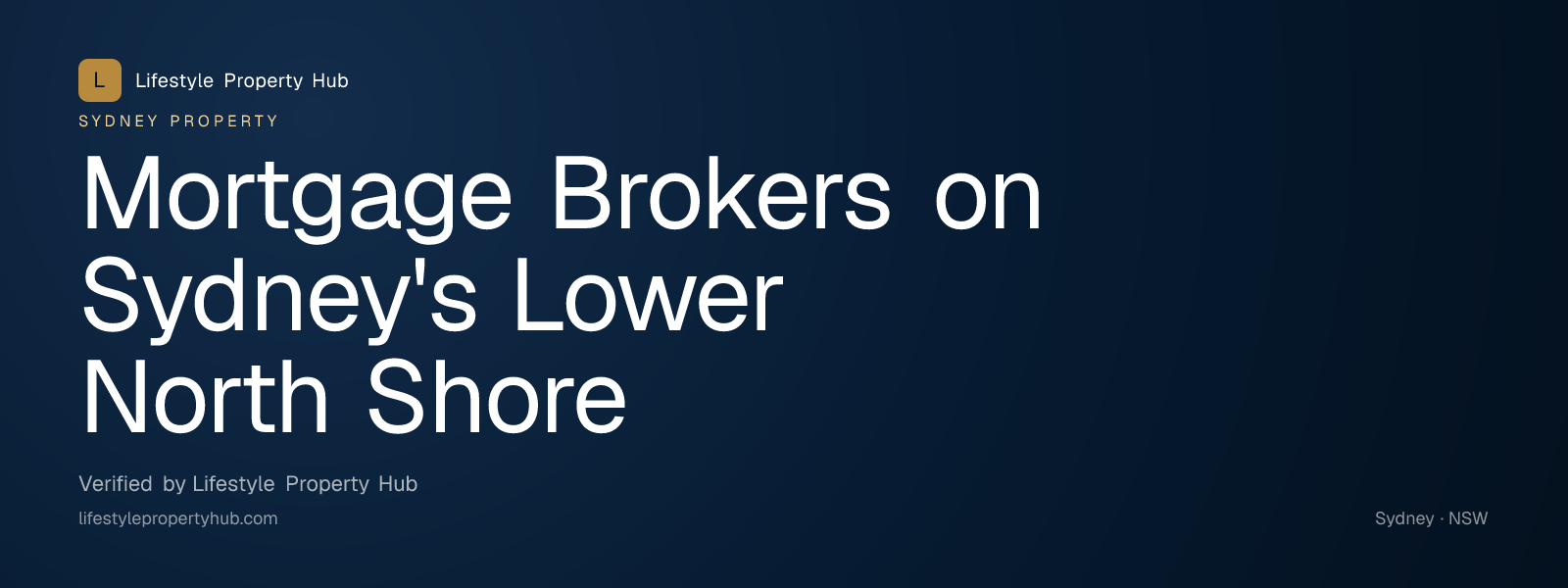 mortgage brokers lower north shore sydney