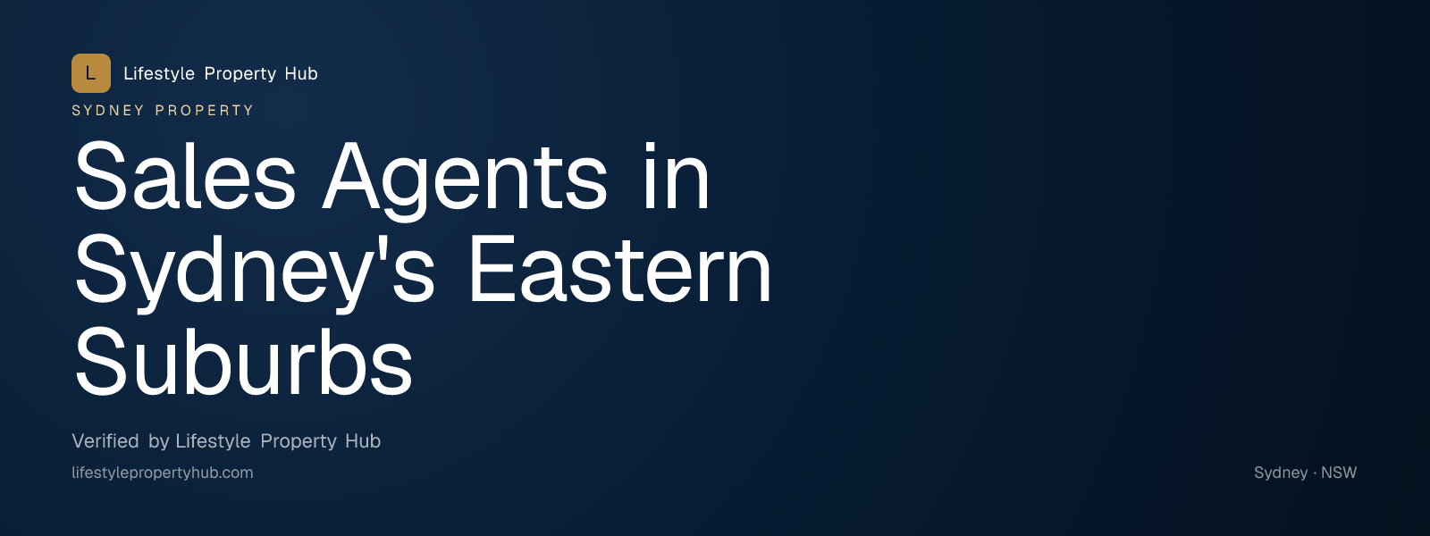 sales agents eastern suburbs sydney