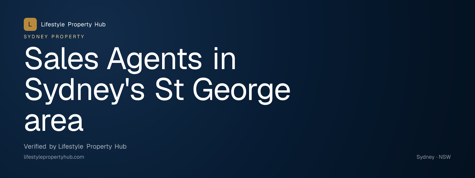 sales agents st george sydney