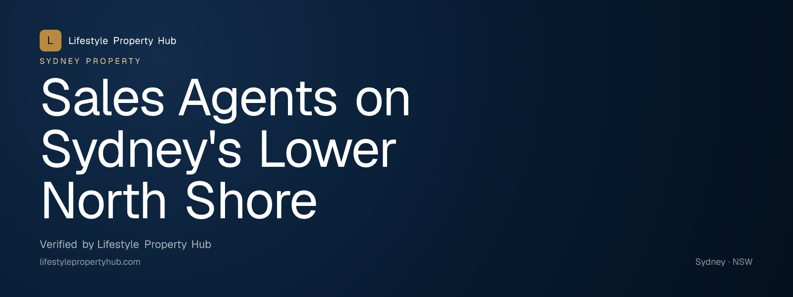 sales agents lower north shore sydney