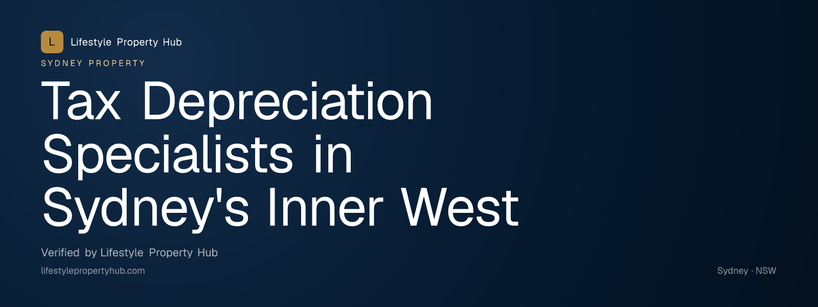 tax depreciation specialists inner west sydney