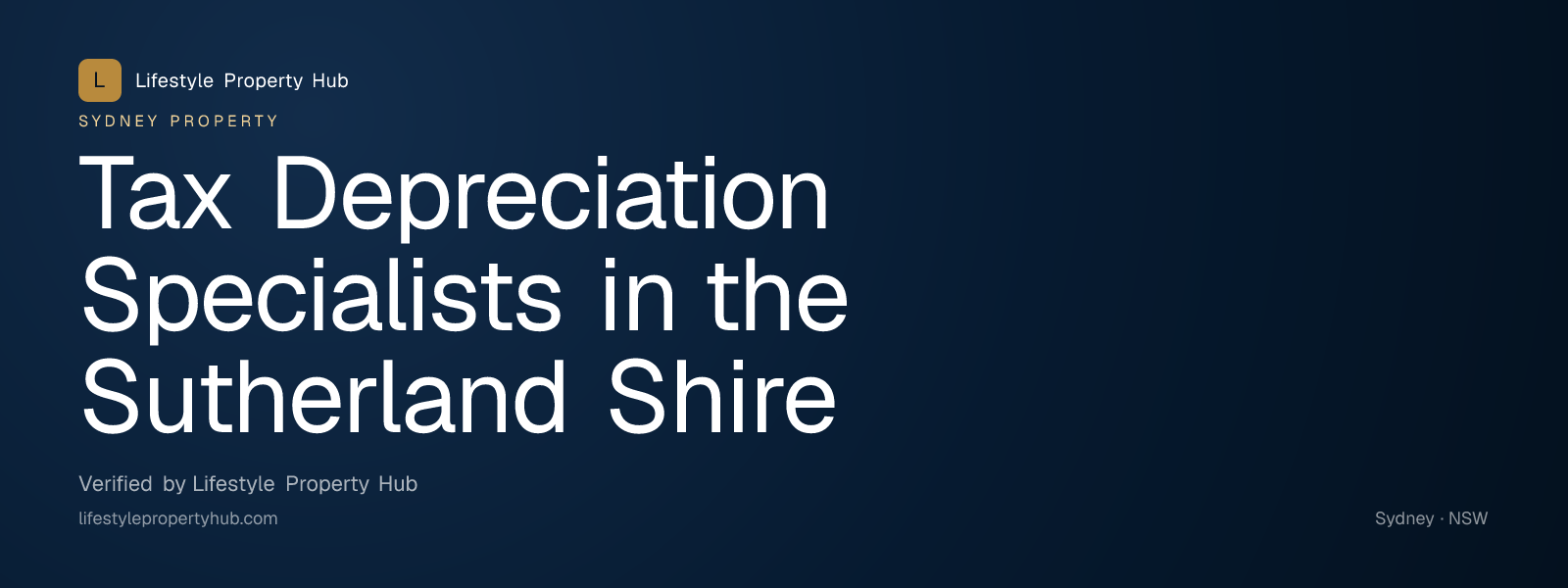 tax depreciation specialists sutherland shire sydney
