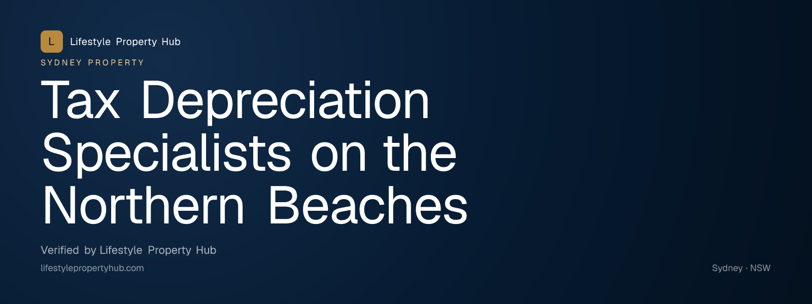 tax depreciation specialists northern beaches sydney